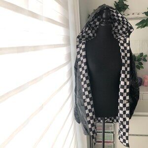 Black Vinyl Hooded Jacket